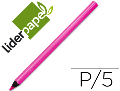 [LN03] LAPICES FLUORESCENTE LIDERPAPEL JUMBO NEON ROSA