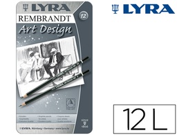 [L1111120] LAPICES DE GRAFITO LYRA REMBRAND ART DESIGN CAJA DE 12 GRADUACIONES 6B-5B-4B-3B 2B-B-HB-F-H-2H-3H-4H