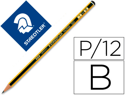 [1201] LAPICES DE GRAFITO STAEDTLER NORIS N.1 B UNIDAD