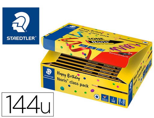 [120C144P1] LAPICES DE GRAFITO STAEDTLER NORIS N.2 HB CLASS PACK DE 144 UNIDADES