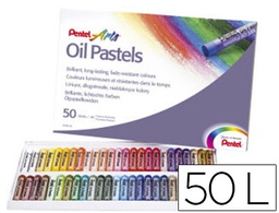 [PHN-50] LAPICES PENTEL OIL PASTEL CAJA DE 50 COLORES SURTIDOS