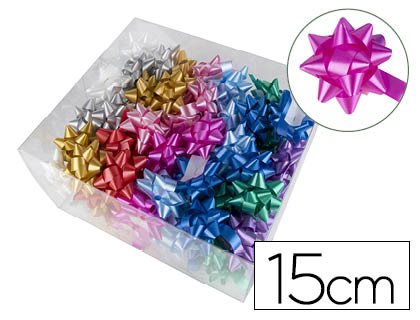 [852199] LAZO FANTASIA LIDERPAPEL 15 MM CAJA DE 100 UNIDADES COLORES SURTIDOS
