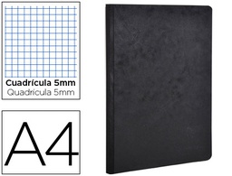 [791421C] LIBRETA AGE-BAG TAPA CARTULINA LOMO COSIDO CUADRO 5 MM 96 HOJAS COLOR NEGRO 210X297 MM