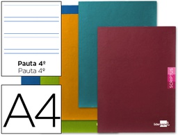 [LA09] LIBRETA LIDERPAPEL SCRIPTUS A4 48 HOJAS 90G/M2 PAUTA 4ª 3.5MM CON MARGEN