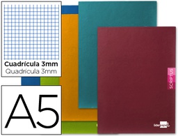 [LB16] LIBRETA LIDERPAPEL SCRIPTUS A5 PLUS 48 HOJ. 90G/M2 CUADRO 3MMCON MARGEN