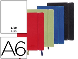 [LB51] LIBRETA LIDERPAPEL SIMIL PIEL A6 120 HOJAS 70G/M2 LISO COLORES SURTIDOS