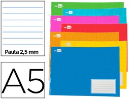 [LB60] LIBRETA LIDERPAPEL WRITE A5 APAISADA 32H 60G/M2 PAUTA 2,5 MM CON MARGEN