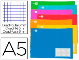 [LB61] LIBRETA LIDERPAPEL WRITE A5 APAISADO 32 HOJAS 60G/M2 CUADRO 6 MM CON MARGEN