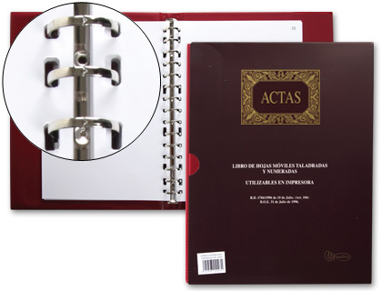 [4102] LIBRO MIQUELRIUS DIN A4 ACTAS CON 100 HOJAS MOVIBLES