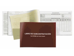 [5489] LIBRO SUBCONTRATACION EUSKERA MIQUELRIUS FOLIO NATURAL JUEGO DE 10 HOJAS AUTOCOPIATIVAS