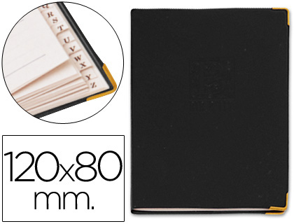 [9030] LISTIN TELEFONICO Q-CONNECT TAPA FLEXIBLE CON CANTONERA DORADA 120X80 MM