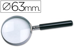 [KF17308] LUPA Q-CONNECT CRISTAL ARO METALICO MANGO PLASTICO NEGRO 60 MM