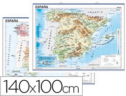 [412] MAPA MURAL ESPAÑA FISICO/POLITICO -140 X 100 CM