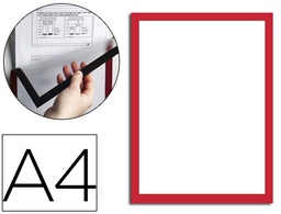 [4869-03] MARCO PORTA ANUNCIOS DURABLE MAGNETICO DIN A4 DORSO ADHESIVO REMOVIBLE PARA INFORMACION DE SEGURIDAD PACK 5 UNIDADES
