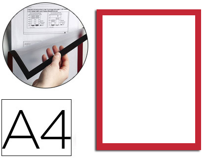 [4869-03] MARCO PORTA ANUNCIOS DURABLE MAGNETICO DIN A4 DORSO ADHESIVO REMOVIBLE PARA INFORMACION DE SEGURIDAD PACK 5 UNIDADES