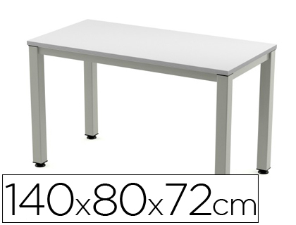 [2001AD02] MESA DE OFICINA ROCADA EXECUTIVE 2001AD02 ALUMINIO /GRIS 140X80CM