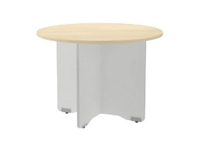 [3006AB04] MESA DE REUNION ROCADA MEETING 3006AB04 ESTRUCTURA MADERA GRIS ALUMINIO EN ASPAS TABLERO MADERA BLANCO 120 CM