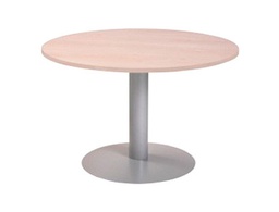 [3006AT02] MESA DE REUNION ROCADA MEETING 3006AT02 ESTRUCTURA COLUMNA ACERO GRIS TABLERO MADERA GRIS 120 CM DIAMETRO