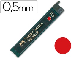 [128521] MINAS FABER DE COLORES 9085 0,5 MM ROJA -ESTUCHE DE 12 MINAS