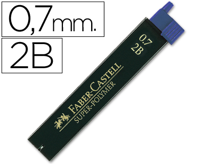 [120702] MINAS FABER GRAFITO 9067 0,7 MM 2B ESTUCHE DE 12 MINAS