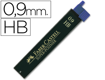 [120900] MINAS FABER GRAFITO 9069 0,9 MM HB ESTUCHE DE 12 MINAS