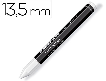 [236-0] CERA STAEDTLER PARA MARCAR BLANCO LUMOCOLOR PERMANENTE OMNIGRAPH 236 CAJA DE 12 UNIDADES