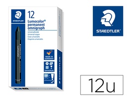 [236-9] MINAS STAEDTLER PARA MARCAR NEGRO LUMOCOLOR PERMANENTE OMNIGRAPH 236 CAJA DE 12 UNIDADES