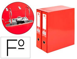 [MD46] MODULO LIDERPAPEL 2 ARCHIVADORES FOLIO 2 ANILLAS MMECANISMO DE PALANCA 75MM ROJO