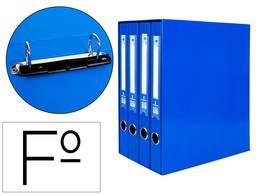 [MD41] MODULO LIDERPAPEL 4 ARCHIVADORES FOLIO 2 ANILLAS MIXTAS 25MM AZUL