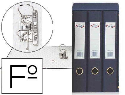 [924303] MODULO PARDO 3 ARCHIVADORES DE PALANCA FOLIO 2 ANILLAS 40 MM AZUL 350X200X300 MM