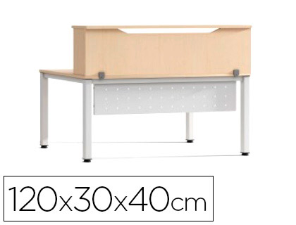 [5012AA01] MOSTRADOR DE ALTILLO ROCADA VALIDO PARA MESAS WORK METAL EXECUTIVE 120X30X40 CM ACABADO AA01 HAYA/HAYA