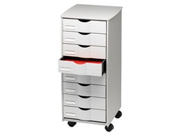 [DT082.02] MUEBLE AUXILIAR FAST-PAPERFLOW PARA OFICINA 8 CAJONES EN COLOR GRIS 5X825X382 71,5X31,6X34,3 CM