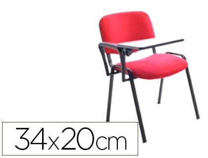 [977] PALA ESCRITURA ROCADA DERECHA PARA SILLA CONFIDENTE PLEGABLE PVC 34X20 CM COLOR NEGRO