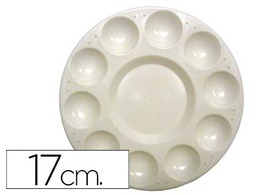 [4610009] PALETA PLASTICO ARTIST CIRCULAR CON 10 HUECOS TAMAÑO 17CM