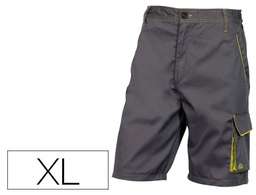 [M6BERGRXG] PANTALON DE TRABAJO DELTAPLUS BERMUDA CINTURA AJUSTABLE 5 BOLSILLOS COLOR GRIS VERDE TALLA XL