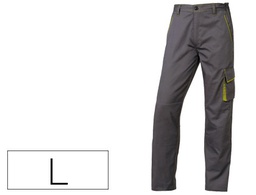 [M6PANGR-GT] PANTALON DE TRABAJO DELTAPLUS CINTURA AJUSTABLE 5 BOLSILLOS COLOR GRIS VERDE TALLA L TALLA L