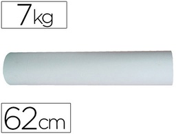 [62 CM] PAPEL BLANCO BOBINA ANCHO 62 CM LONGITUD 250 MT GRAMAJE 50 GR PESO 7 KG