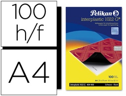 [404400] PAPEL CARBON PELIKAN NEGRO INTERPLASTIC 1022 G TAMAÑO A4 CAJA DE 100 UNIDADES
