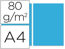 [PC60] PAPEL COLOR LIDERPAPEL A4 80GR AZUL TURQUESA PAQUETE DE 100 HOJAS