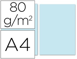 [PC59] PAPEL COLOR LIDERPAPEL A4 80GR CELESTE PAQUETE DE 100 HOJAS