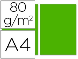 [PC61] PAPEL COLOR LIDERPAPEL A4 80GR VERDE INTENSO PAQUETE DE 100 HOJAS