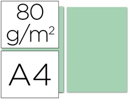 [PC55] PAPEL COLOR LIDERPAPEL A4 80GR VERDE PAQUETE DE 100 HOJAS