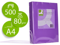 [KF16263] PAPEL COLOR Q-CONNECT DIN A4 80GR LILA INTENSO PAQUETE DE 500 HOJAS