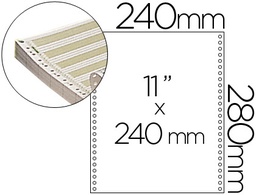 [16192] PAPEL CONTINUO 240X11 PAUTADO -CAJA DE 2500 HOJAS