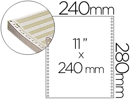 [RZ05] PAPEL CONTINUO 240X11 PAUTADO CAJA DE 2500 HOJAS