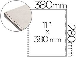 [15380] PAPEL CONTINUO 380X11 BLANCO -CAJA DE 2500 HOJAS