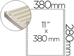 [16195] PAPEL CONTINUO 380X11 PAUTADO -CAJA DE 2500 HOJAS