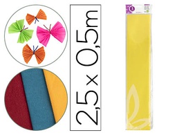 [CP02] PAPEL CRESPON LIDERPAPEL 50 CM X 2.5M 34G/M2 AMARILLO