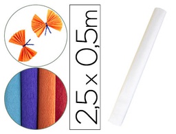 [CP33] PAPEL CRESPON LIDERPAPEL ROLLO DE 50 CM X 2,5 M 85G/M2 BLANCO