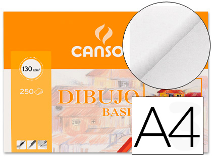 [C200401405] PAPEL DIBUJO BASIK 210X297 130 GR SIN RECUADRO